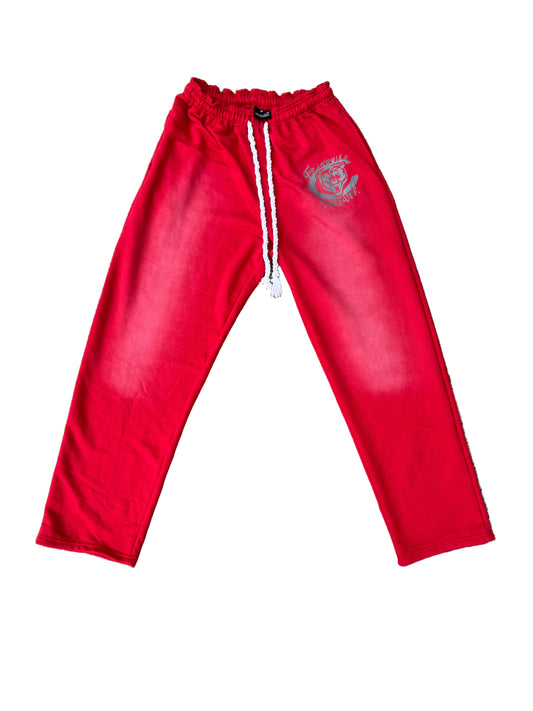 Red LOGO Sweatpants